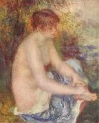 Pierre-Auguste Renoir Kleiner Akt in Blau oil painting